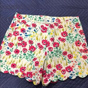 Crown & Ivy High Waist Pink and Yellow Shorts
